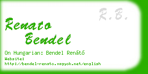 renato bendel business card